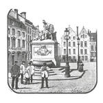 Drawing of the Minerva fountain (1751) on the Grand Sablon Square in Brussels, by Louis Titz, 1890